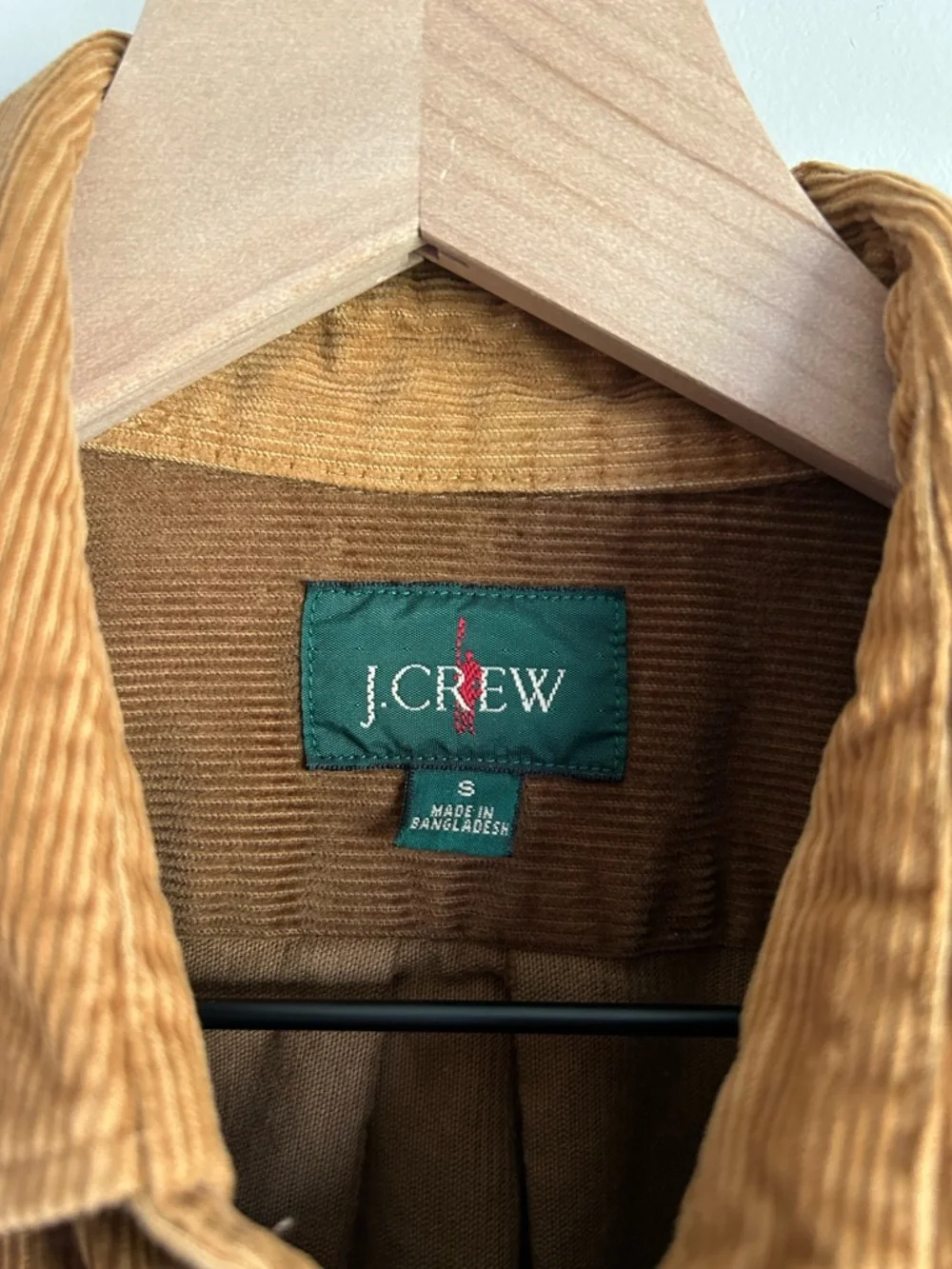 J. Crew Brown Colorblock Corduroy Button Up Shirt Mens Small
